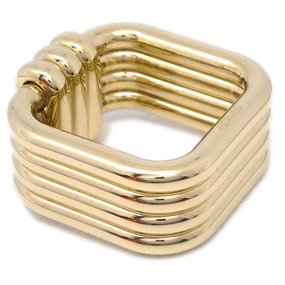 HERMES Ruban Scarf Ring Gold Small Good 142183 - Picture 3 of 4